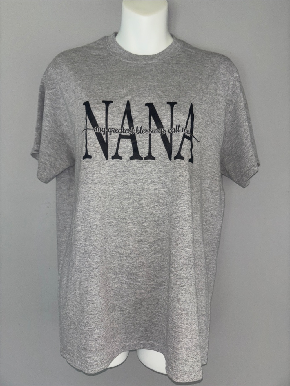 Gildan Dryblend Gray Short Sleeve Graphic Tee - Gray & Black